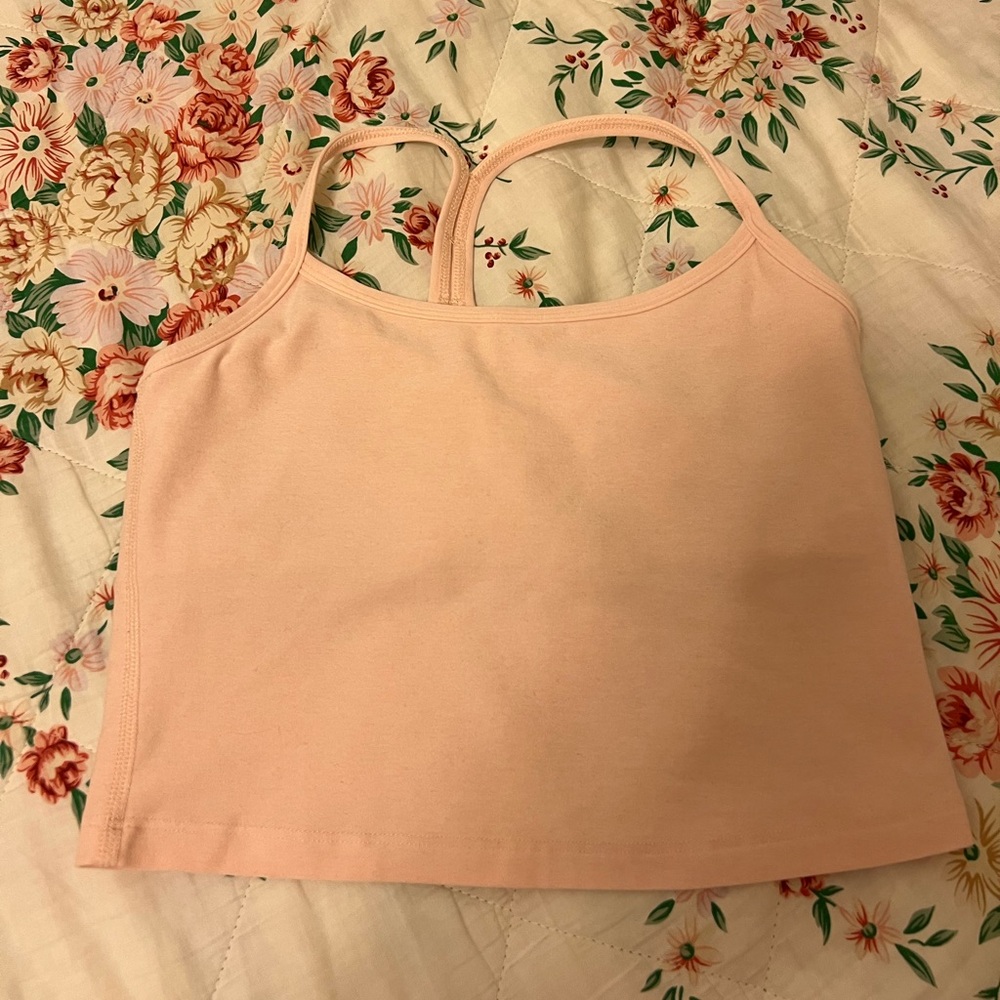 Beyond Yoga Pink Fitted Crop Camisole